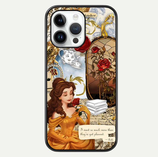 Golden Dream Belle Glass Case For iPhone 14 Pro by Custom World