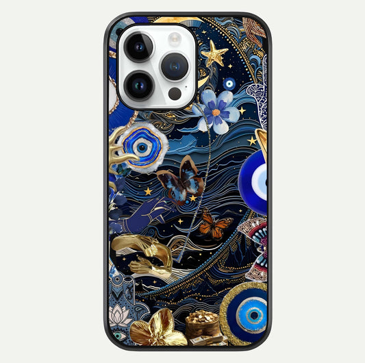 Golden Moon Magic Glass Case For iPhone 14 Pro by Custom World