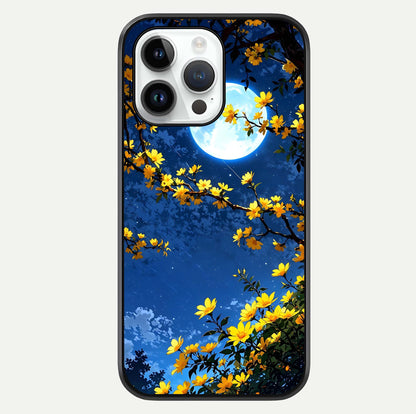 Golden Night Glow Glass Case For iPhone 14 Pro by Custom World