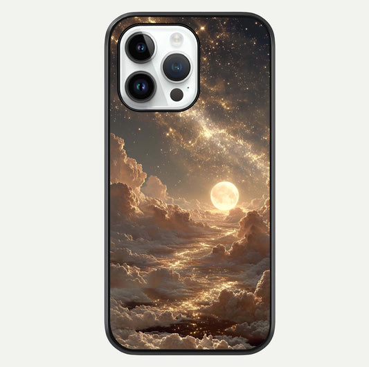 Golden Sky Dream Glass Case For iPhone 14 Pro by Custom World