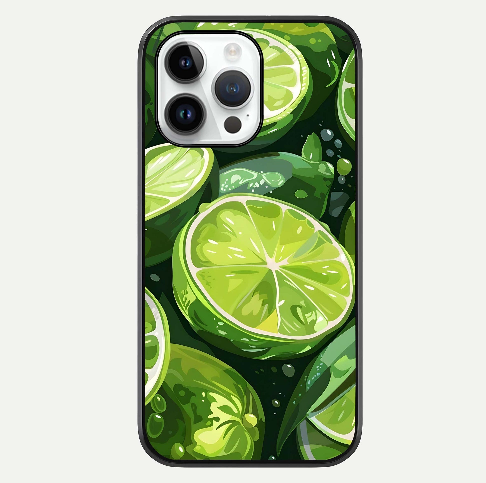 Green Lemon Glass Case For iPhone 14 Pro by Custom World