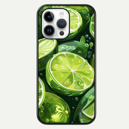 Green Lemon Glass Case For iPhone 14 Pro by Custom World