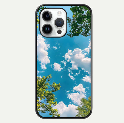 Greenery Sky Glass Case For iPhone 14 Pro by Custom World