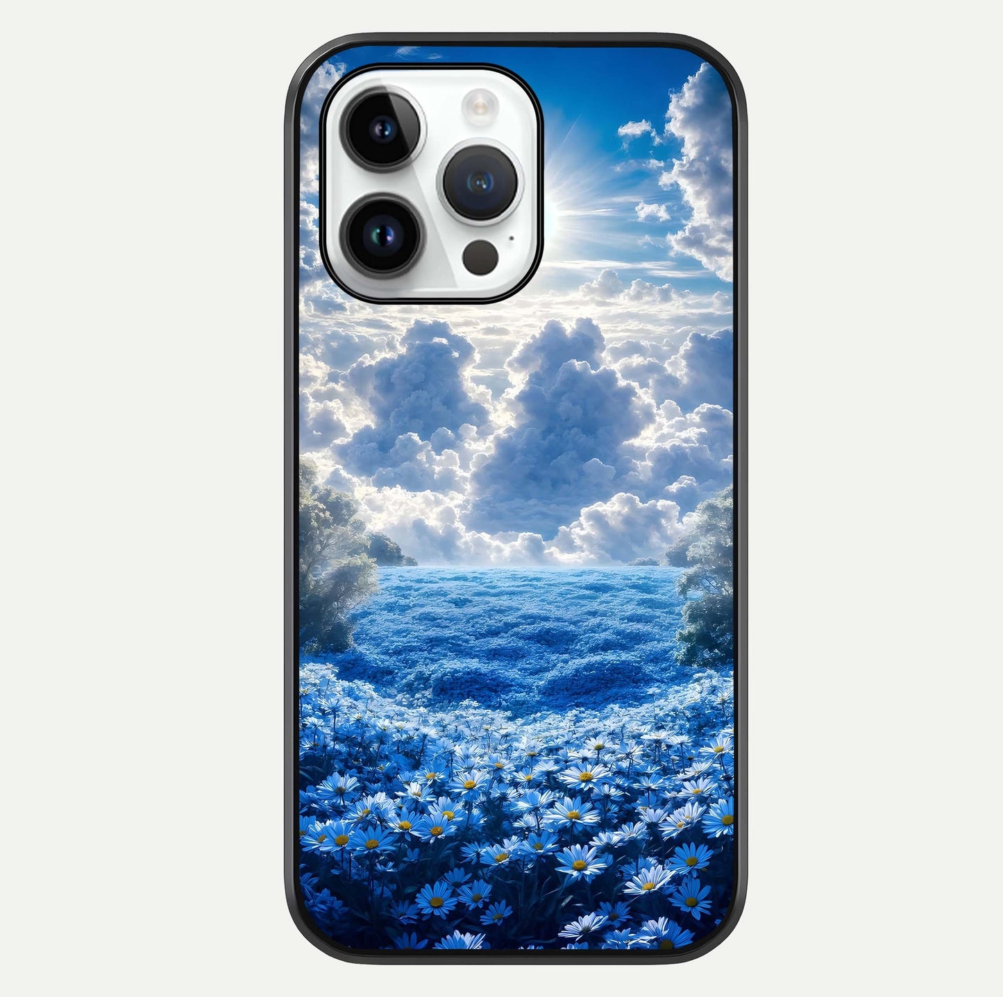 Heavenly Daisy Horizon Glass Case For iPhone 14 Pro by Custom World