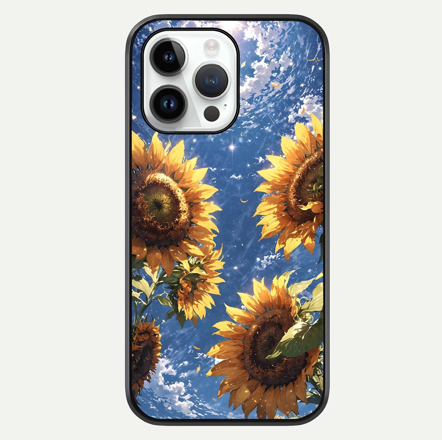 Heavenly Sunflower Rise Glass Case For iPhone 14 Pro by Custom World