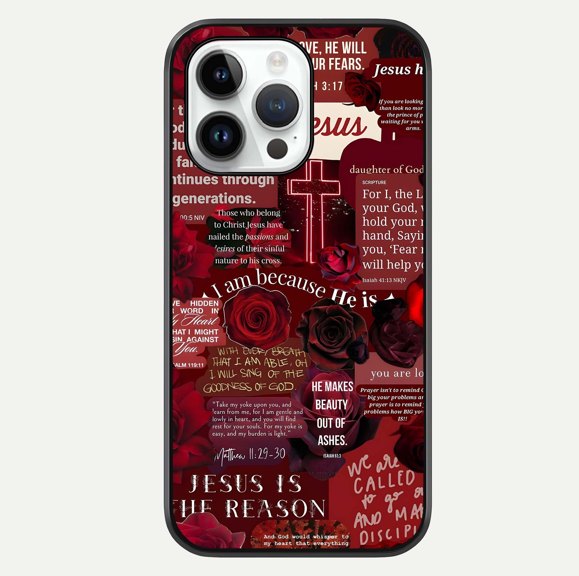Jesus Love Heals Glass Case For iPhone 14 Pro by Custom World