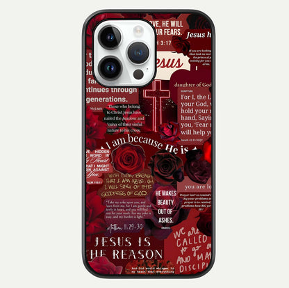 Jesus Love Heals Glass Case For iPhone 14 Pro by Custom World