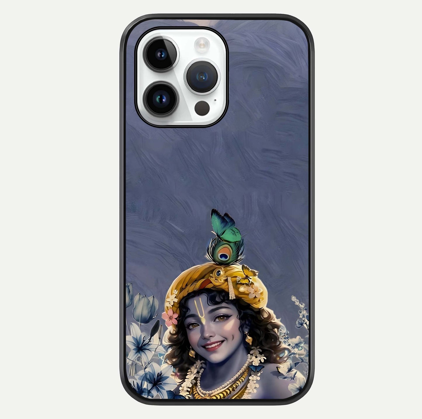 Lord Krishna Glass Case For iPhone 14 Pro by Custom World