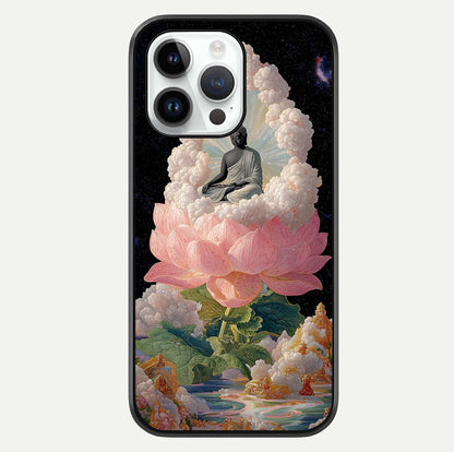 Lotus Divine Peace Glass Case For iPhone 14 Pro by Custom World
