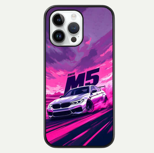 MS Neon Car Glass Case For iPhone 14 Pro by Custom World