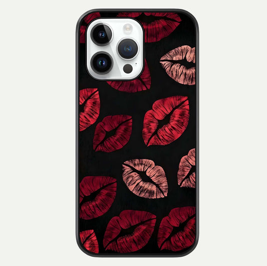 Midnight Kiss Love Glass Case For iPhone 14 Pro by Custom World