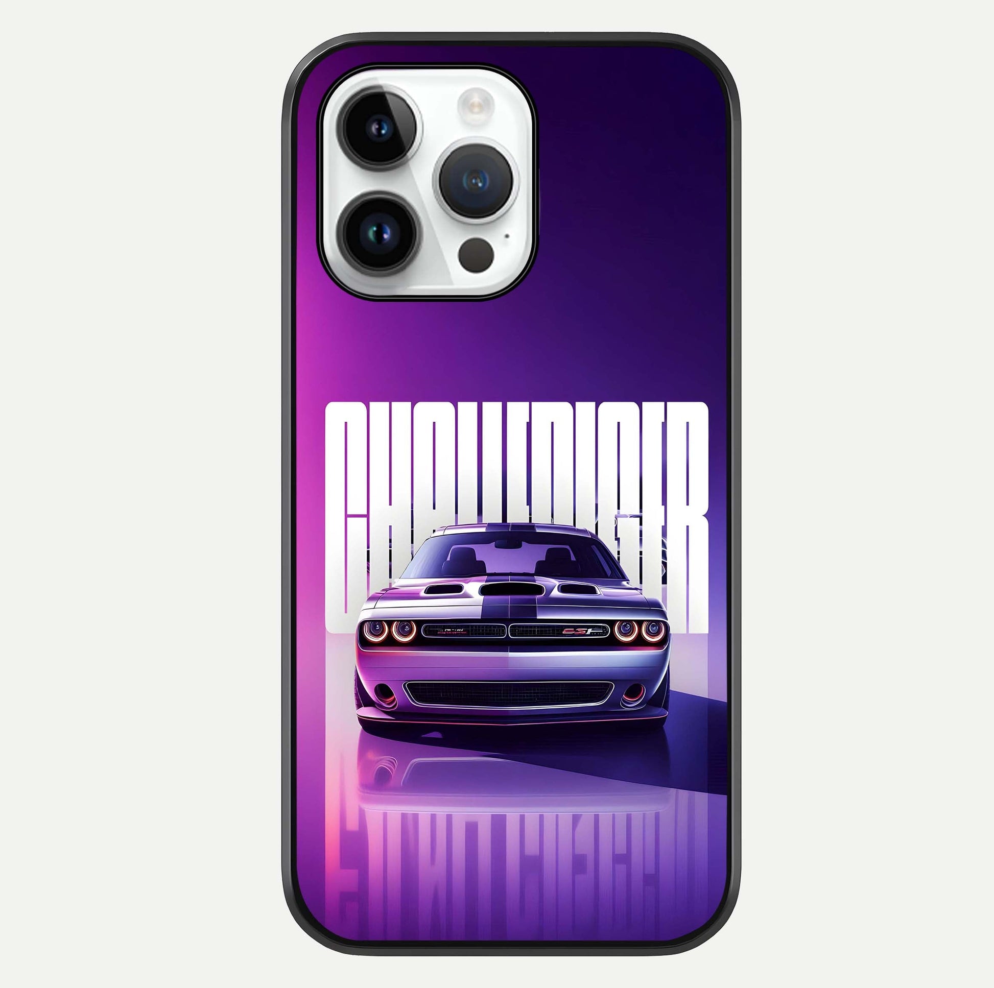 Midnight Muscle Ride Glass Case For iPhone 14 Pro by Custom World