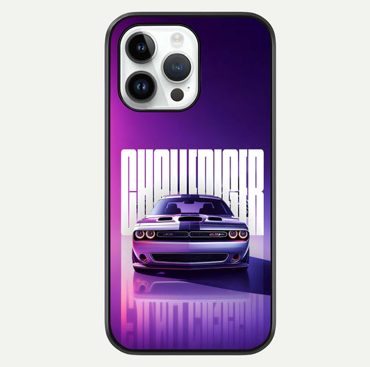 Midnight Muscle Ride Glass Case For iPhone 14 Pro by Custom World