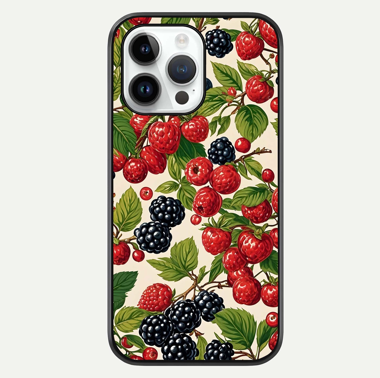 Mixed Berry Collage Glass Case For iPhone 14 Pro by Custom World