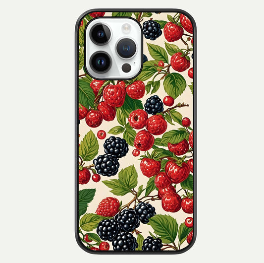 Mixed Berry Collage Glass Case For iPhone 14 Pro by Custom World