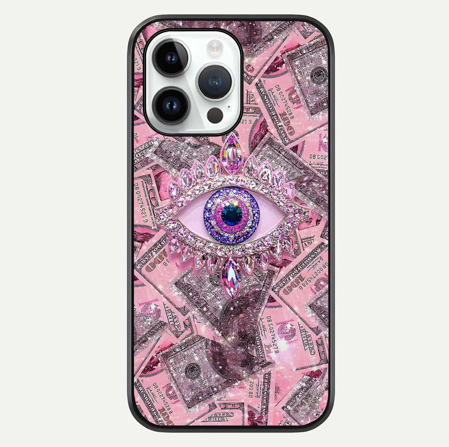 Money Eye Luxe Glass Case For iPhone 14 Pro by Custom World