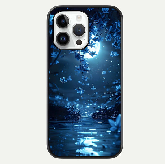 Moonlight Petal Dream Glass Case For iPhone 14 Pro by Custom World