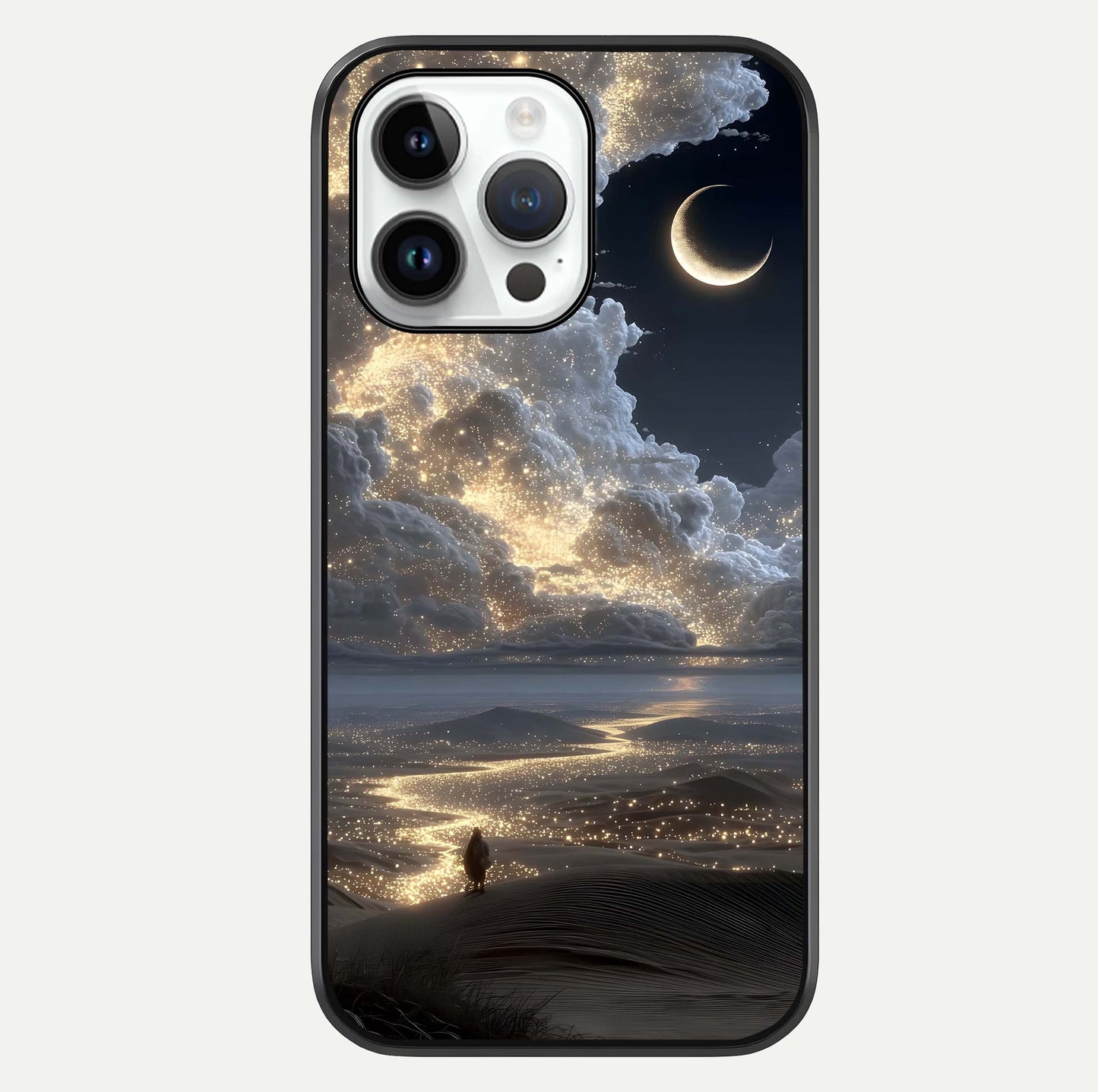 Moonlight Spark Path Glass Case For iPhone 14 Pro by Custom World