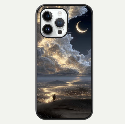 Moonlight Spark Path Glass Case For iPhone 14 Pro by Custom World