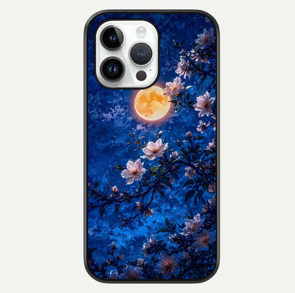 Moonlit Blossoms Night Glass Case For iPhone 14 Pro by Custom World