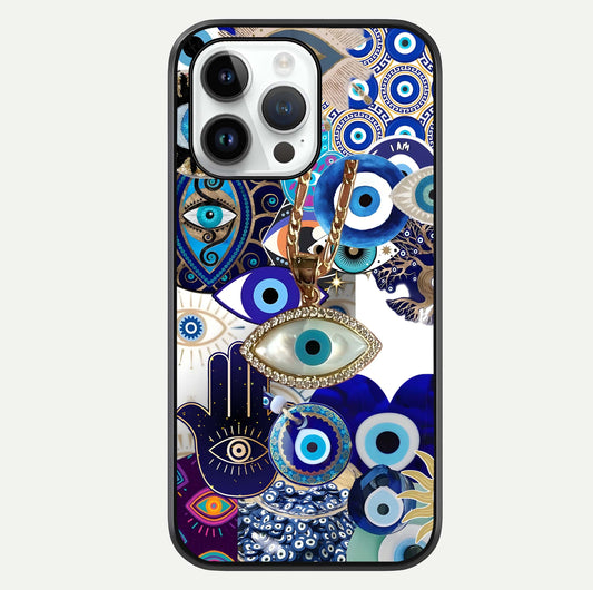 Mystic Charm Eye Glass Case For iPhone 14 Pro by Custom World