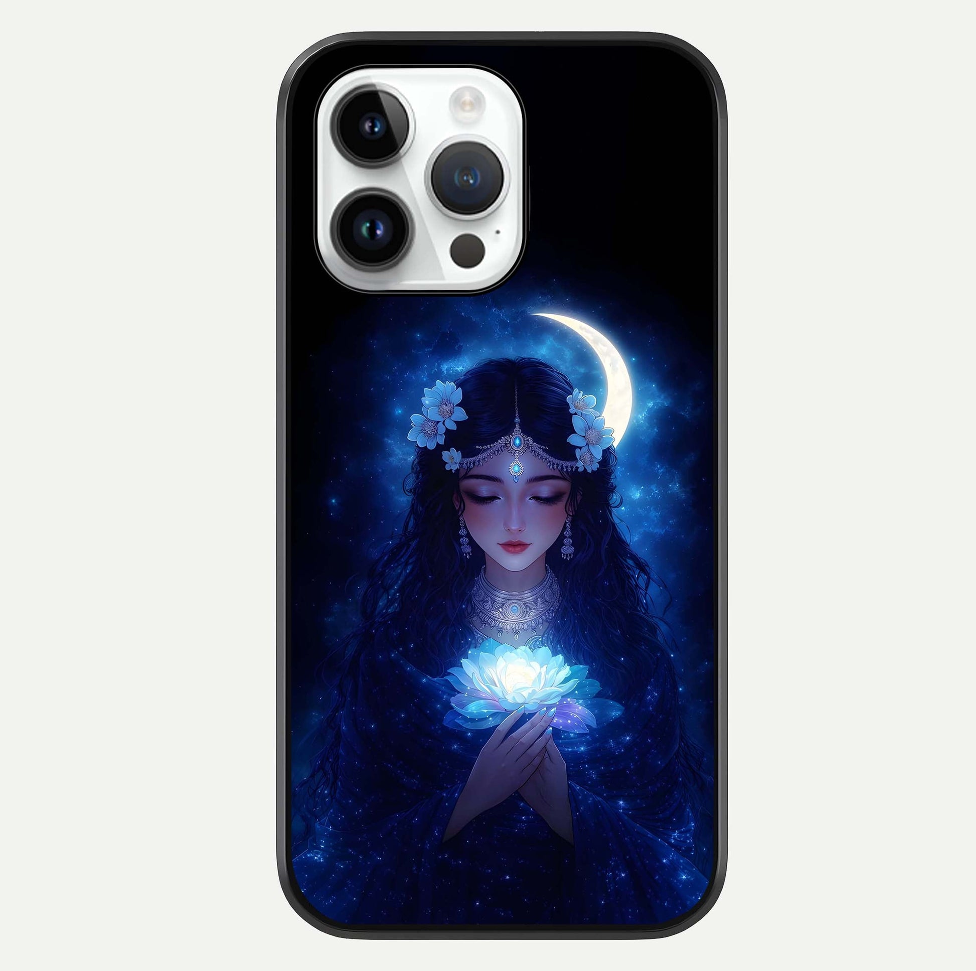 Mystic Moon Queen Glass Case For iPhone 14 Pro by Custom World