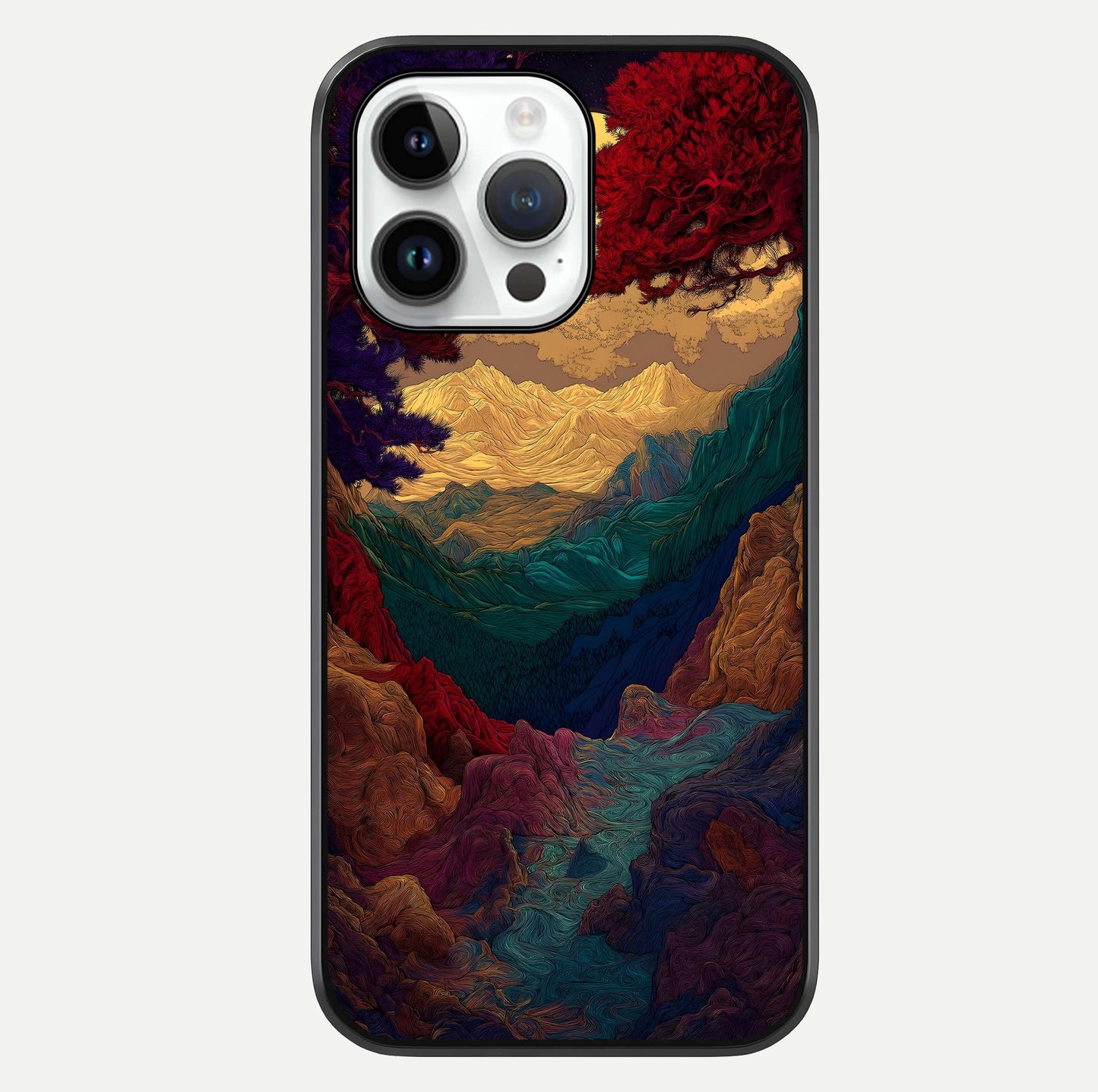 Mystic Valley Light Glass Case For iPhone 14 Pro by Custom World