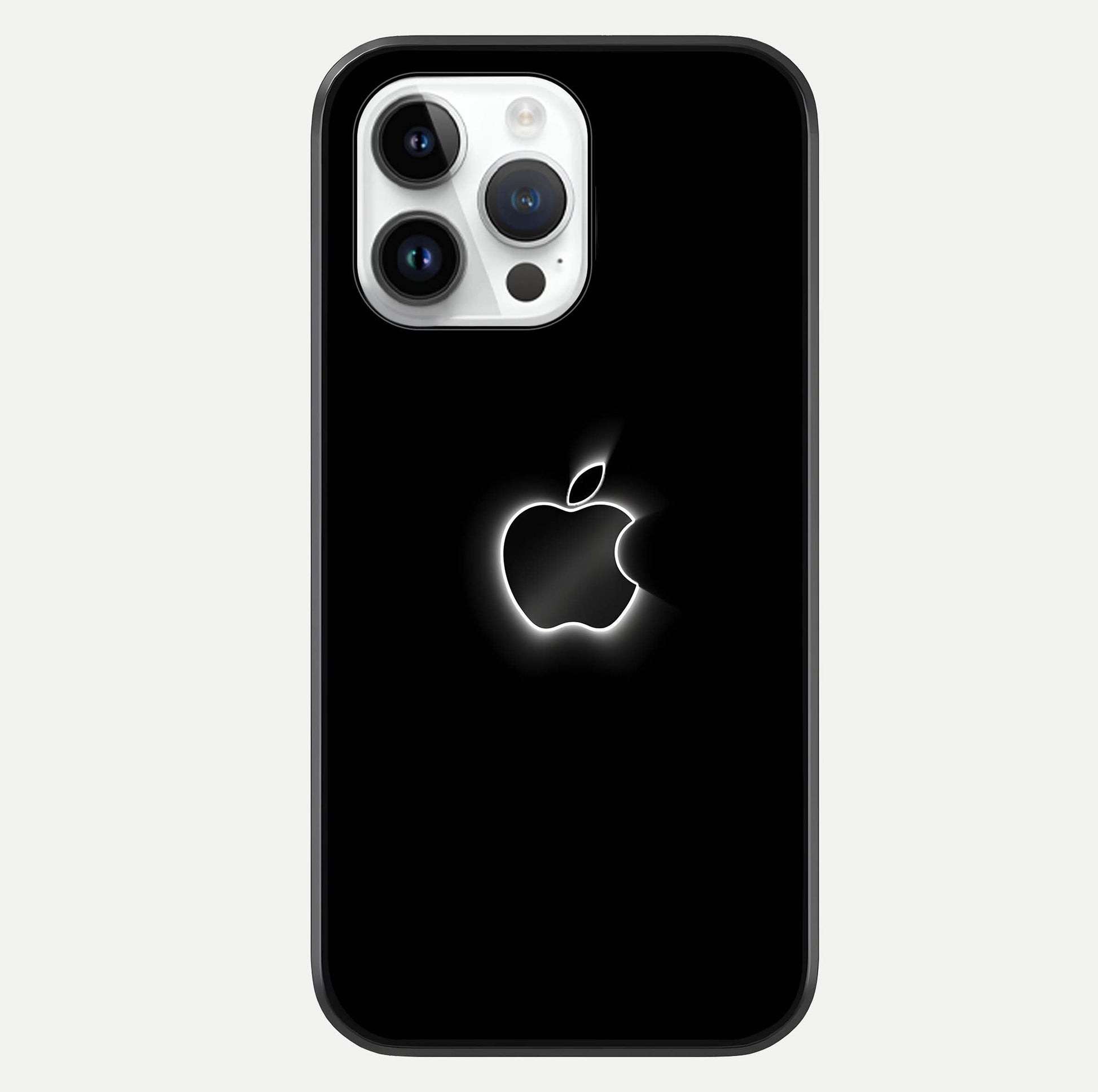 Neon Apple Glow Glass Case For iPhone 14 Pro by Custom World