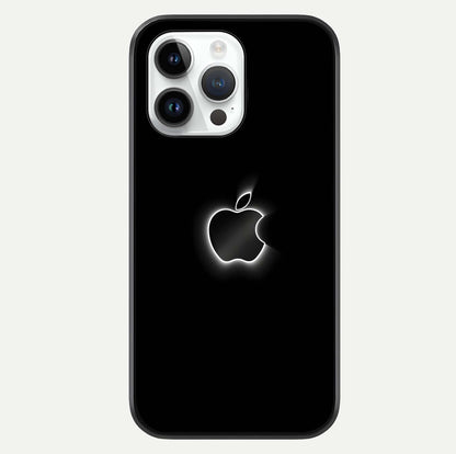 Neon Apple Glow Glass Case For iPhone 14 Pro by Custom World