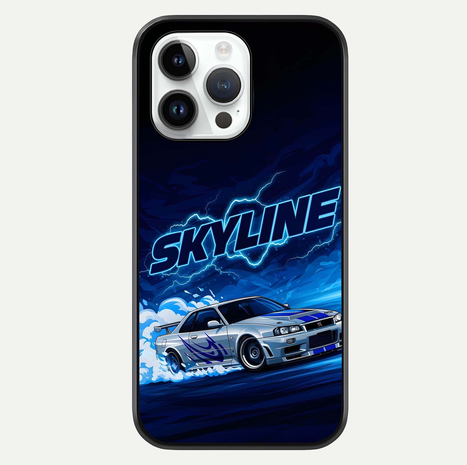 Neon Drift Beast Glass Case For iPhone 14 Pro by Custom World