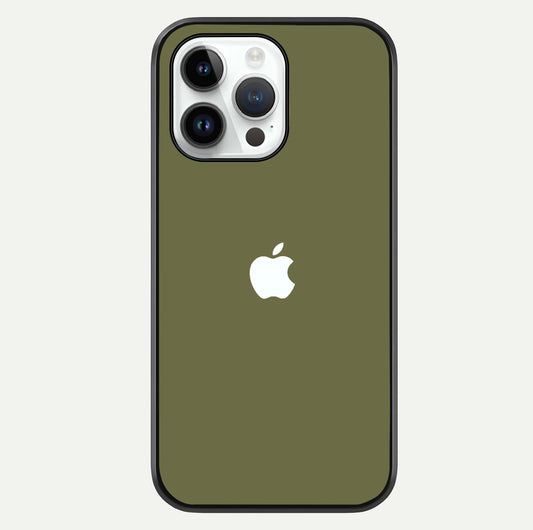 Olive Matte Essence Glass Case For iPhone 14 Pro by Custom World
