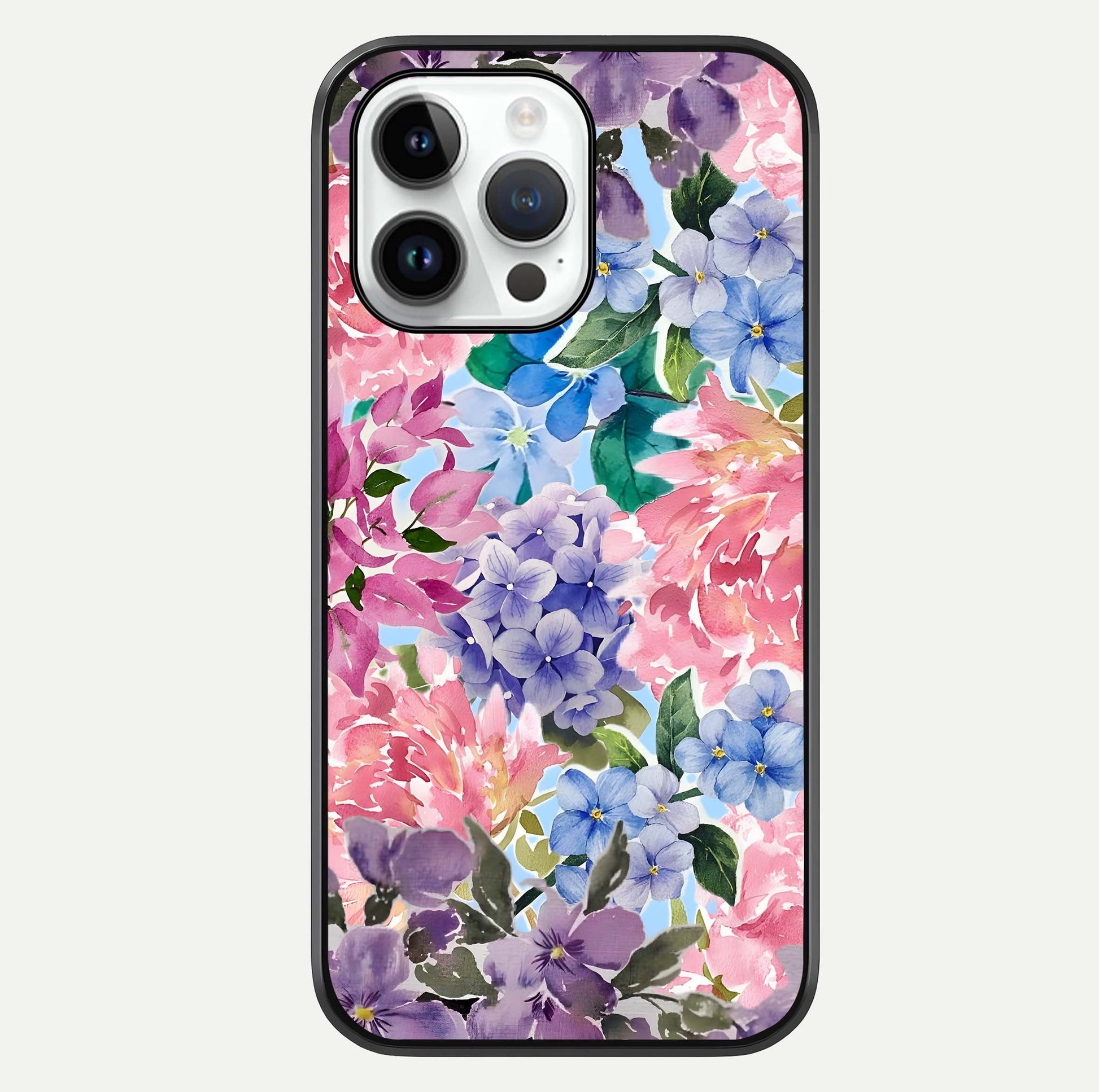 Pastel Floral Mix Glass Case For iPhone 14 Pro by Custom World