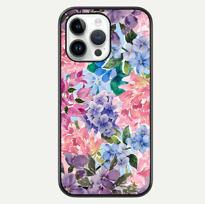 Pastel Floral Mix Glass Case For iPhone 14 Pro by Custom World