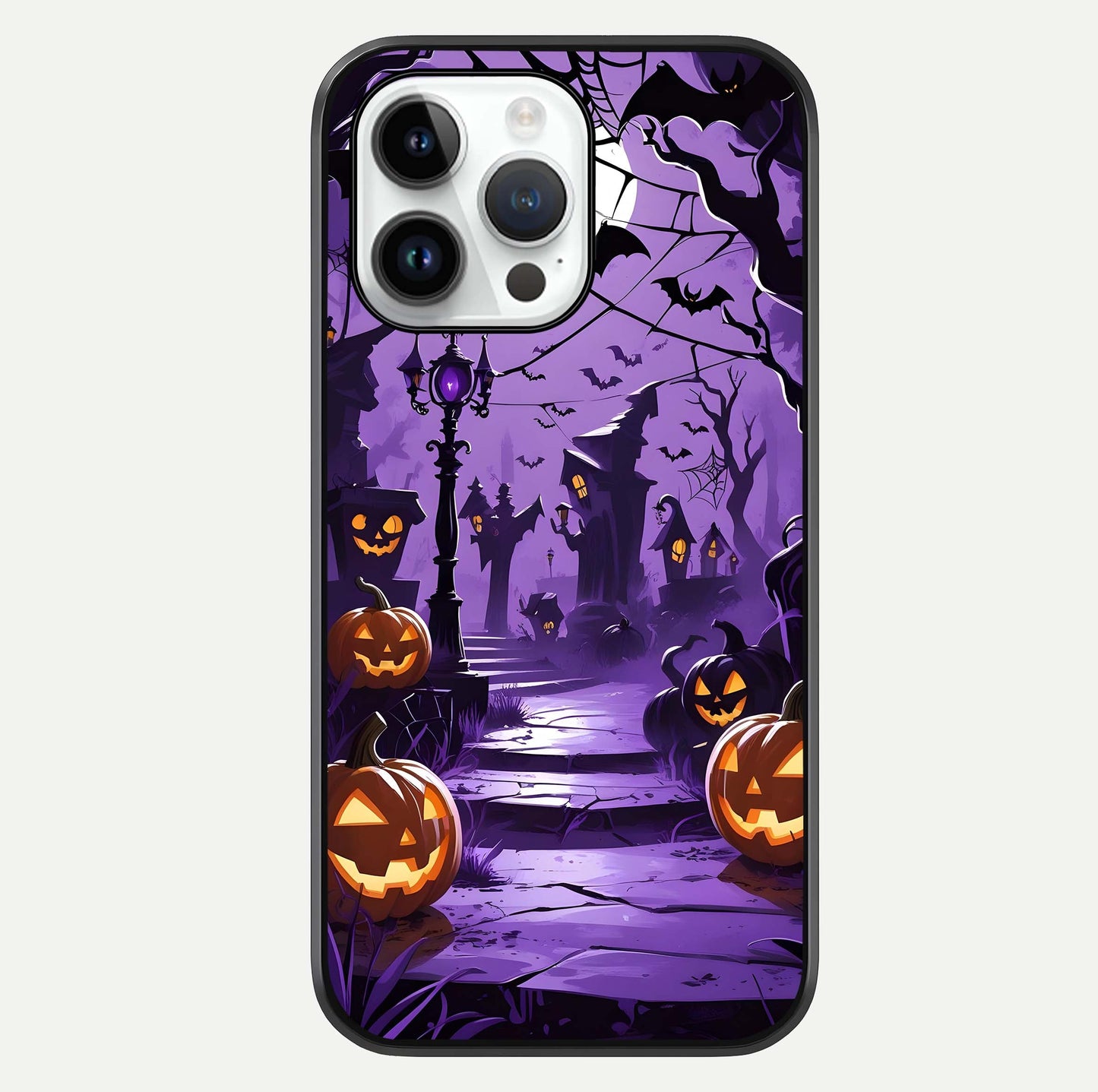 Pumpkin Patch Halloween Glass Case For iPhone 14 Pro by Custom World