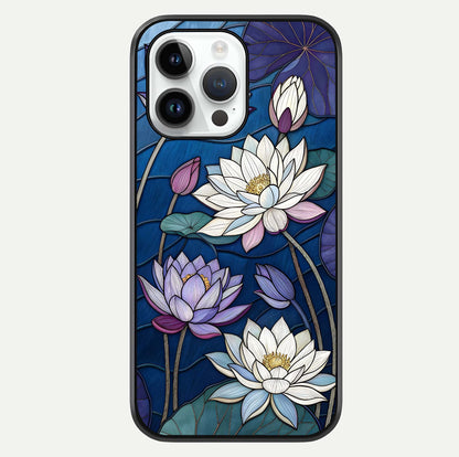 Purple Lotus Stained Glass Case For iPhone 14 Pro by Custom World