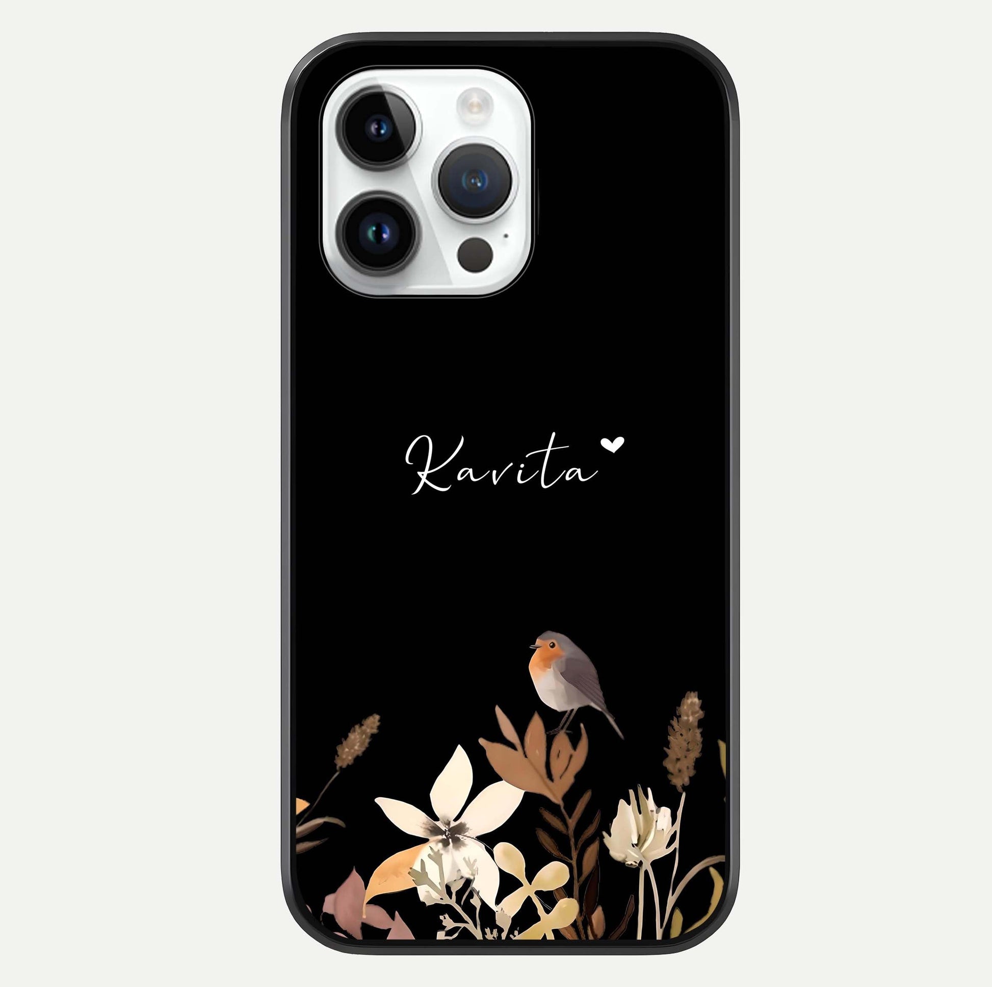 Quiet Garden Tune Custom Name Glass Case For iPhone 14 Pro by Custom World