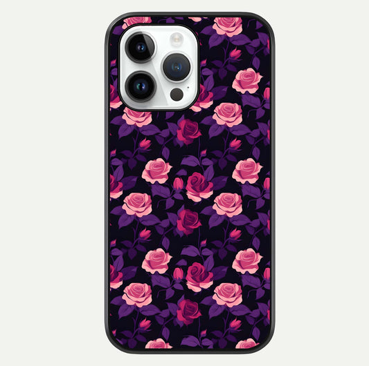 Rose Garden Twilight Glass Case For iPhone 14 Pro by Custom World