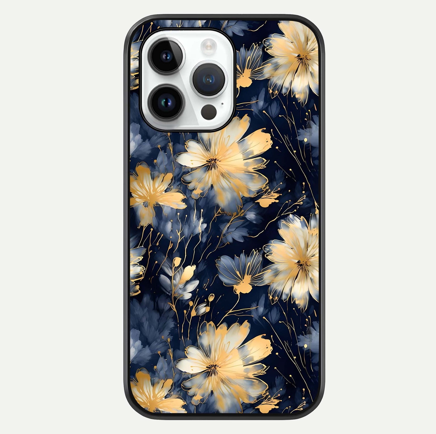 Royal Petal Dream Glass Case For iPhone 14 Pro by Custom World