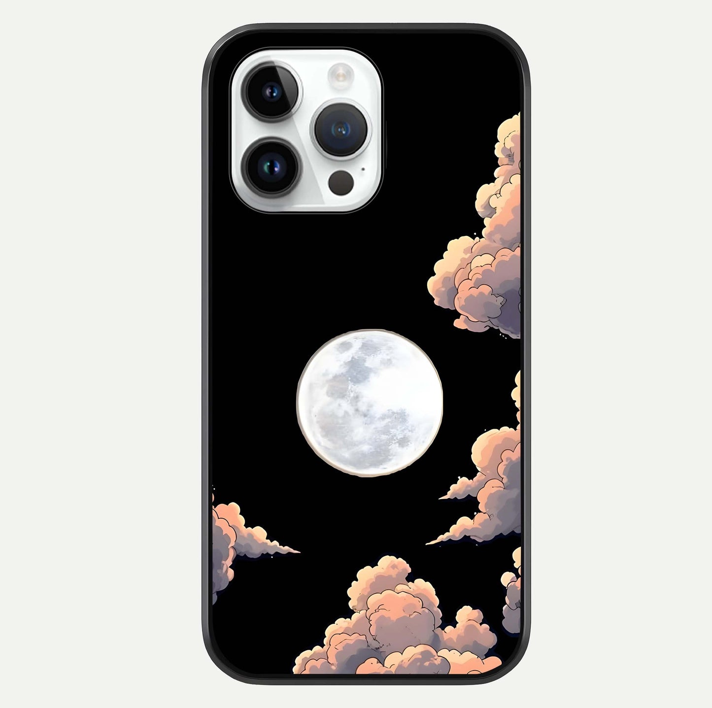 Shade Cloud Moon Glass Case For iPhone 14 Pro by Custom World