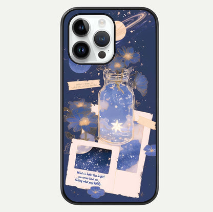 Starlit Cosmic Jar Glass Case For iPhone 14 Pro by Custom World