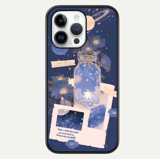 Starlit Cosmic Jar Glass Case For iPhone 14 Pro by Custom World