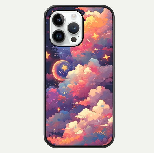 Starlit Dream Clouds Glass Case For iPhone 14 Pro by Custom World