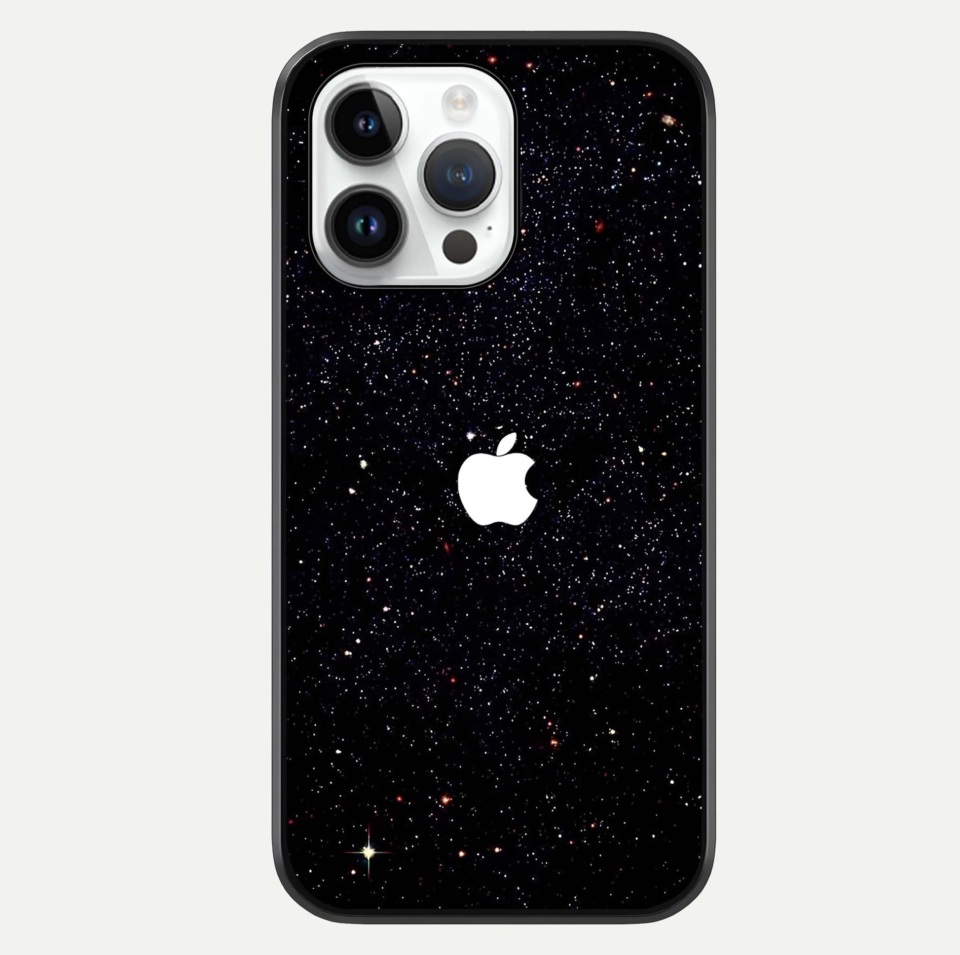 Starry Apple Galaxy Glass Case For iPhone 14 Pro by Custom World