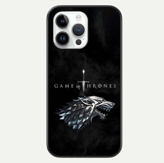 Throne Wolf Legacy Glass Case For iPhone 14 Pro by Custom World