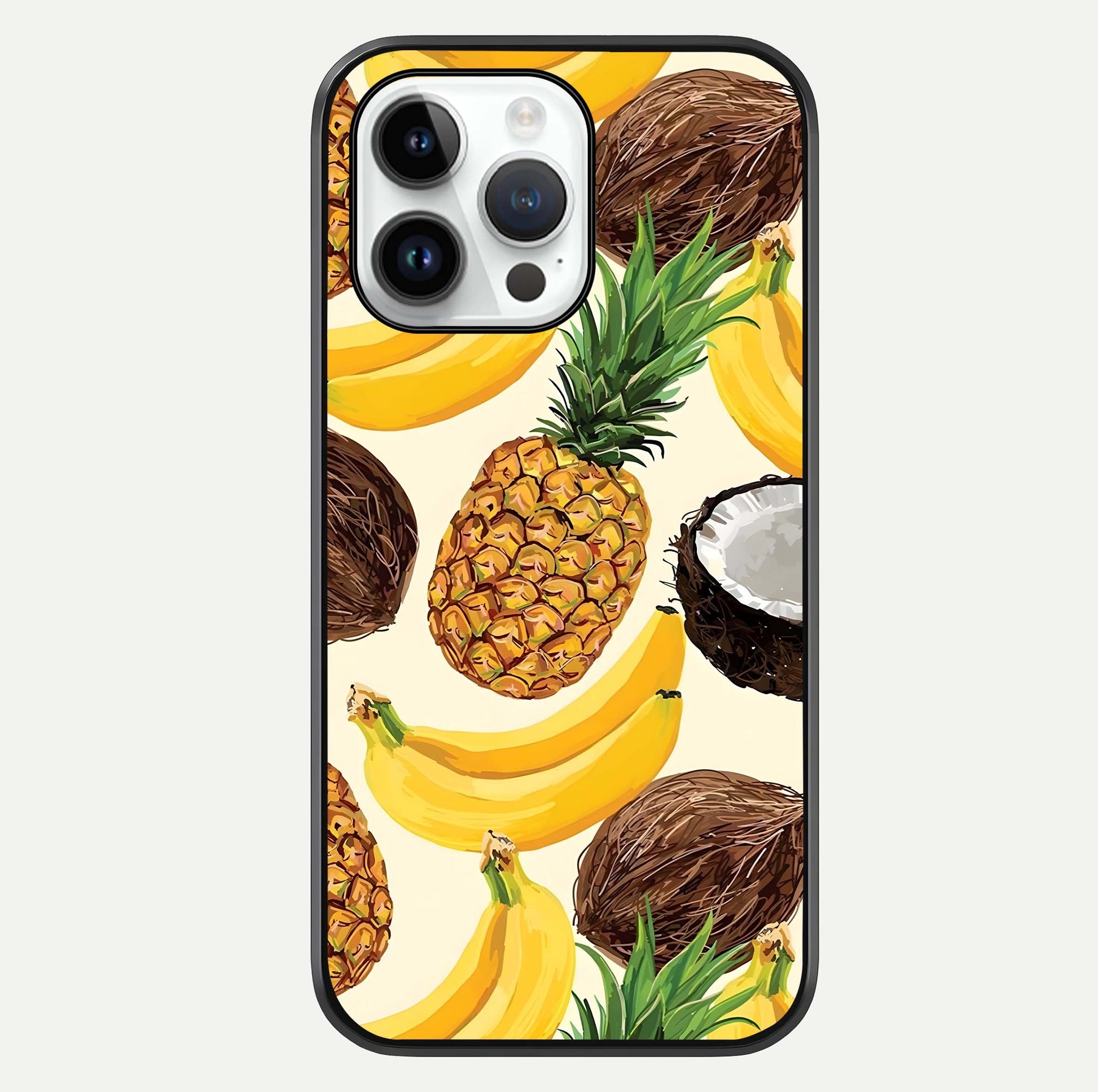 Tropical Fruit Mood Glass Case For iPhone 14 Pro by Custom World
