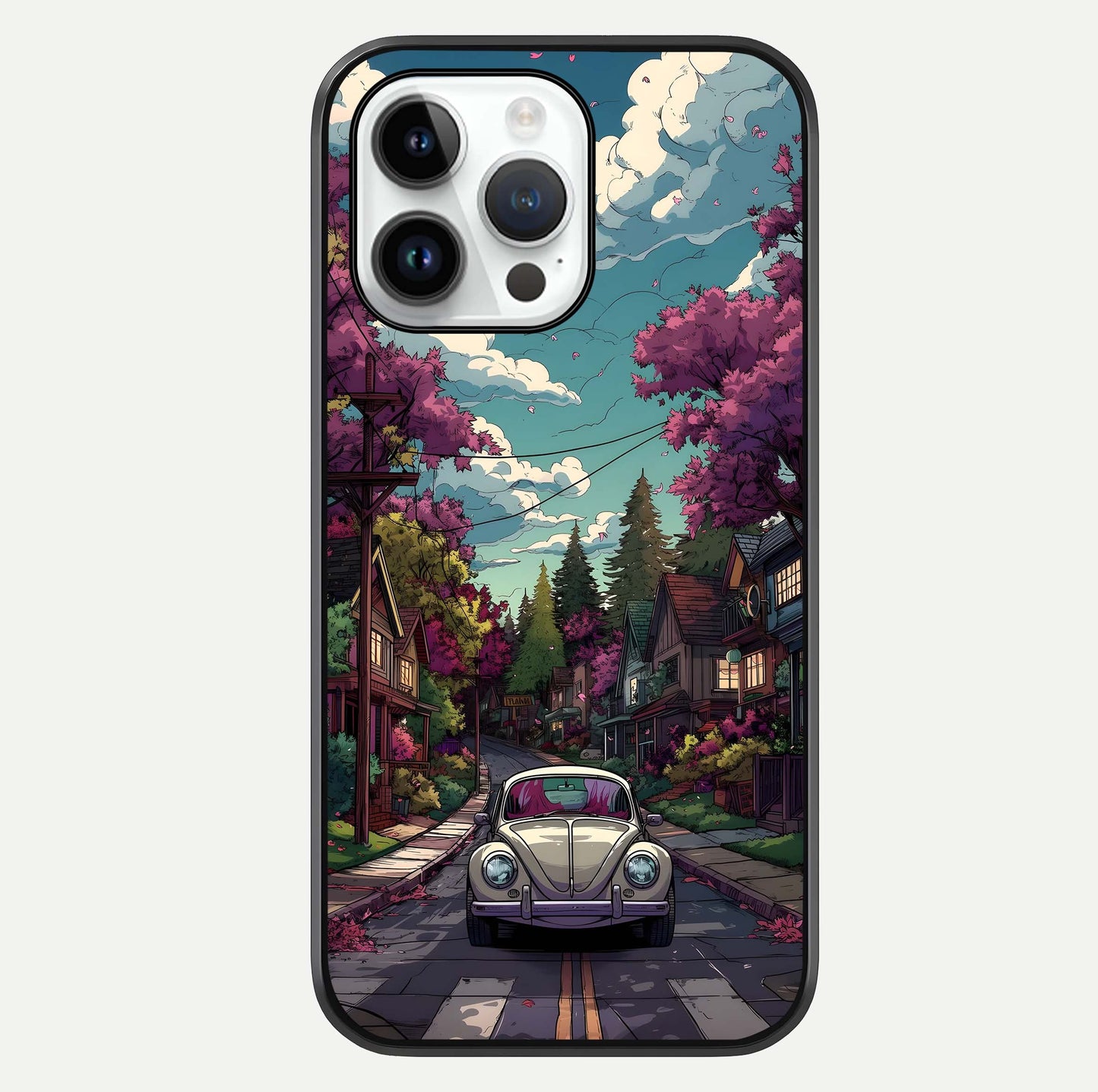Vintage Street Drive Glass Case For iPhone 16 Pro by Custom World
