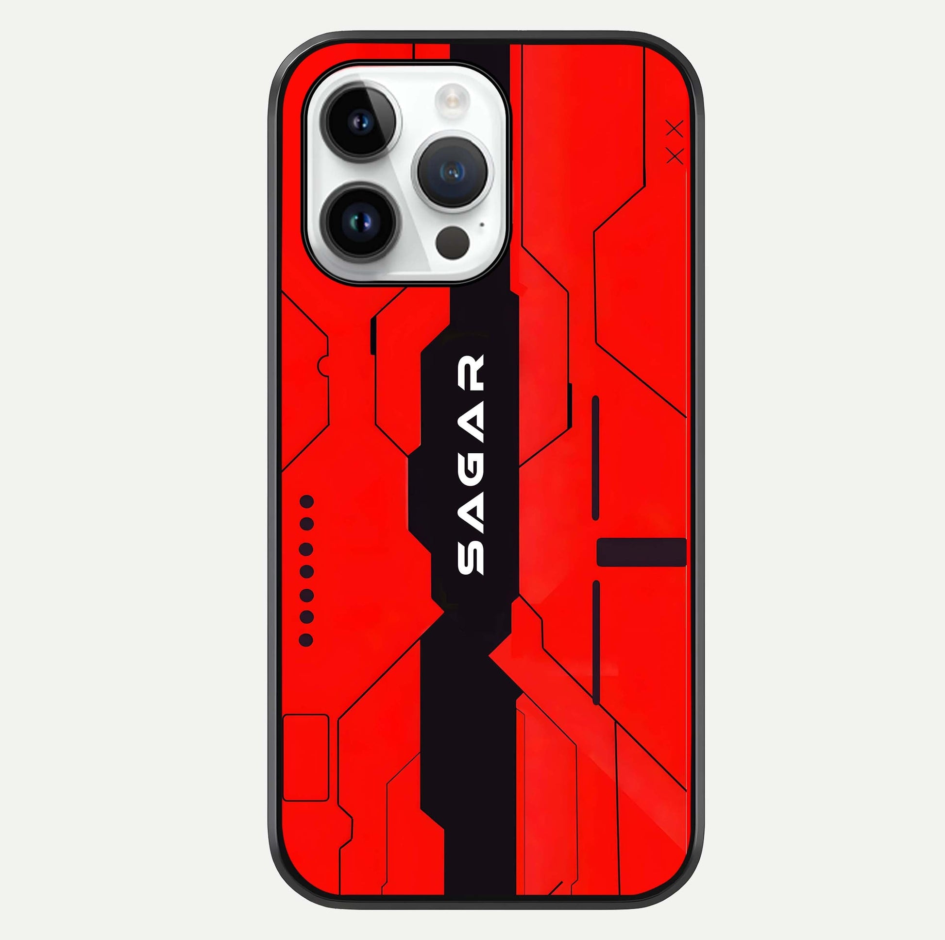 Voltage Rise CYBERPUNK Custom Name Glass Case For iPhone 14 Pro by Custom World