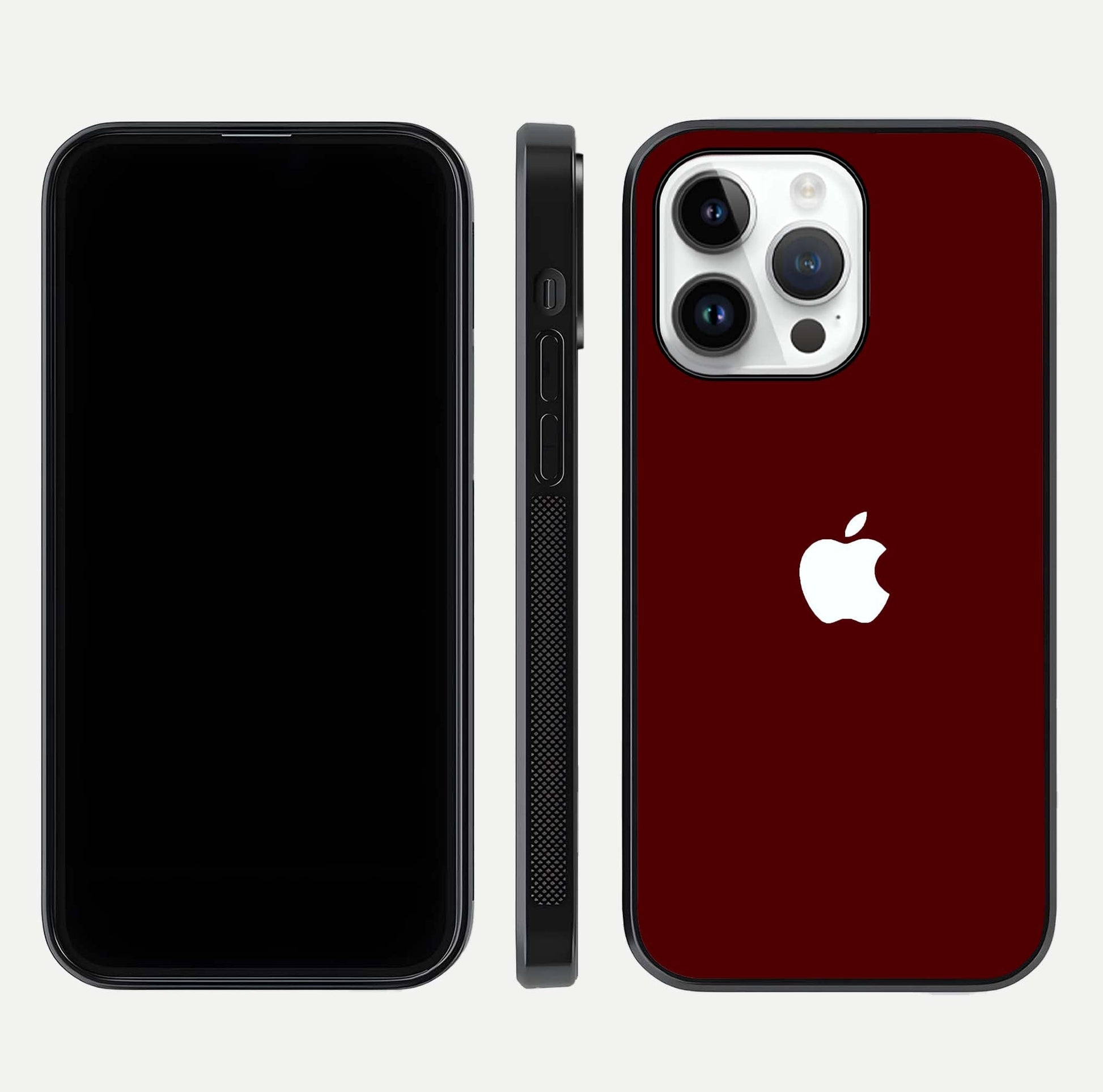 Apple Crimson Core Glass Case for iPhone 16 Pro dual-view layout displaying smooth edges and strong protection build