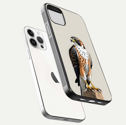 Clever Eagle Glass Case for iPhone 14 Pro floating mockup displaying sharp gloss and art contrast