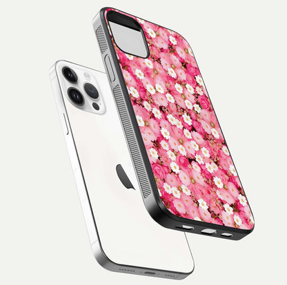 Pink Daisy Bliss Glass Case For iPhone 14 Pro
